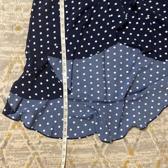 NWT Endless Rose Blue and white Polka Dot Long Sleeve Dress - Picture 7 of 7